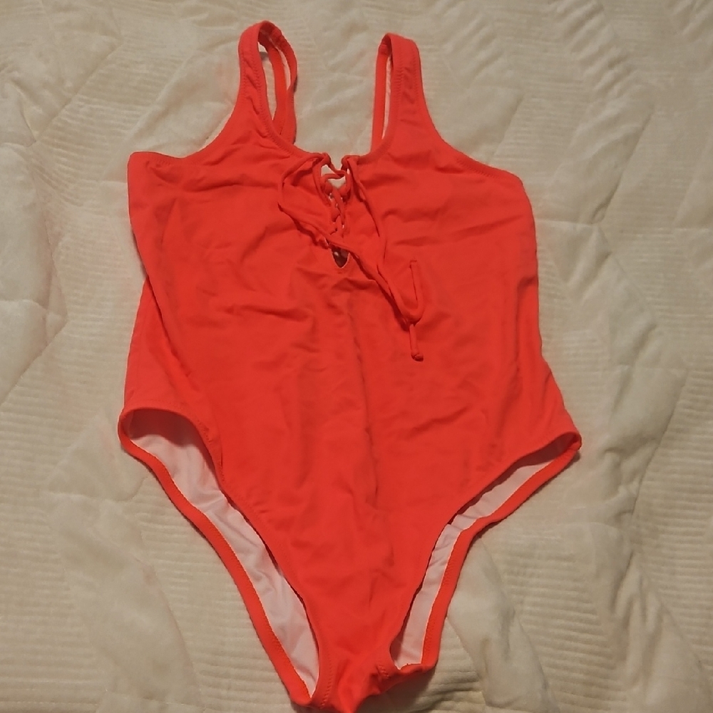Vibrant Orange One-Piece Swimsuit